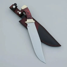 Load image into Gallery viewer, Full Tang Texas Bowie Knife | Red Pakka Wood