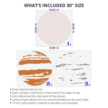 Load image into Gallery viewer, Jupiter Wall Mural Stencil Set