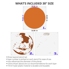 Load image into Gallery viewer, Mars Wall Mural Stencil Set