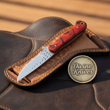 Load image into Gallery viewer, Red Swirl Resin Rasp Skinner with Distinctive Red Swirl Handle
