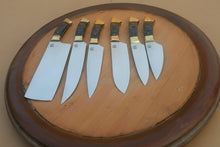 Load image into Gallery viewer, 440c stainless steel Kitchen Knives Set With Beautiful Leather Roll Kit DK-0091
