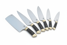 Load image into Gallery viewer, 440c stainless steel Kitchen Knives Set With Beautiful Leather Roll Kit DK-0091