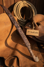 Load image into Gallery viewer, Handmade Shashka Sword 24” – Caucasian Saber Style Curved Blade with Engraved Scabbard