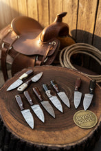 Load image into Gallery viewer, Bulk Damascus Skinner Knife Collection – 10 Assorted Handles