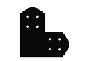 Decorative Design L Bracket for 4x4 Post, 4x4 L Support Bracket, 4x4 Steel Bracket, 4 inch Post Bracket, 4x4 L Bracket, Truss Plate