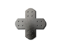 Load image into Gallery viewer, Decorative Design X Bracket for 4x4 Post, 4x4 Bolt Plate, 4 Inch X Support Bracket, Steel Bracket, 4 inch Cross Bracket