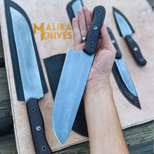 Load image into Gallery viewer, Malika Ultimate Kitchen Knife Set: Premium All-in-One Collection with Custom Leather Carrying Case - Perfect for Home Chefs &amp; Culinary Enthusiasts-0204