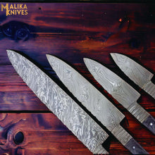 Load image into Gallery viewer, High-quality Damascus kitchen knife set for versatile use-0209