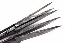 Load image into Gallery viewer, 5 Pieces Custom Handmade Damascus Steel Blank Blades / Knife Making Unready Blades /Hunting Knives DK-0146