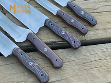 Load image into Gallery viewer, Malika Ultimate Kitchen Knife Set: Premium All-in-One Collection with Custom Leather Carrying Case - Perfect for Home Chefs &amp; Culinary Enthusiasts-0204