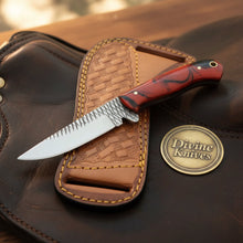 Load image into Gallery viewer, Red Swirl Resin Rasp Skinner with Distinctive Red Swirl Handle