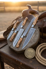Load image into Gallery viewer, Pakka Wood Handle Chef &amp; Santoku Knife Set – 5 Pieces