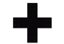 Load image into Gallery viewer, Structural Design X Bracket for 6x6 Post, 6x6 Bolt Plate, 6 Inch X Support Bracket, Steel Bracket, 6 inch Cross Bracket