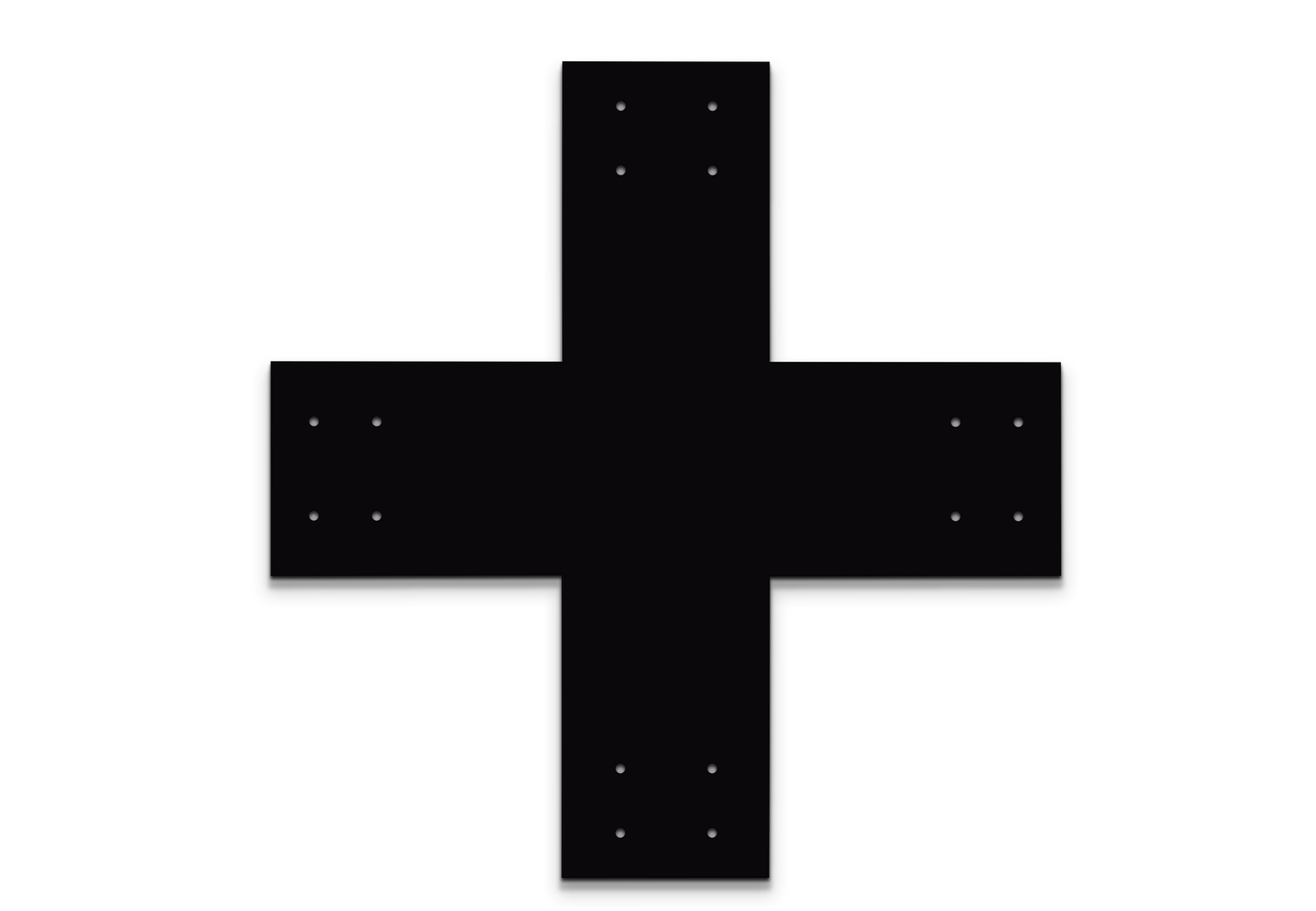 Structural Design X Bracket for 6x6 Post, 6x6 Bolt Plate, 6 Inch X Support Bracket, Steel Bracket, 6 inch Cross Bracket