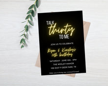 Load image into Gallery viewer, Talk Thirty To Me Invitation Template: Editable 30th Birthday (Digital File)