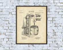Load image into Gallery viewer, Vintage Beer Apparatus Patent Art Print: 7 Backgrounds (Digital Download)