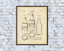 Load image into Gallery viewer, Vintage Coca-Cola Bottle Patent Art Print: Retro Decor (Digital Download)