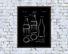Load image into Gallery viewer, Vintage Coca-Cola Bottle Patent Art Print: Retro Decor (Digital Download)