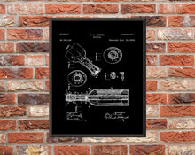 Load image into Gallery viewer, Vintage Beer Bottle Patent Art Print: Man Cave Decor (Digital Download)