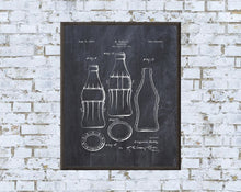 Load image into Gallery viewer, Vintage Coca-Cola Bottle Patent Art Print: Retro Decor (Digital Download)