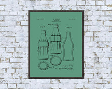 Load image into Gallery viewer, Vintage Coca-Cola Bottle Patent Art Print: Retro Decor (Digital Download)