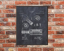 Load image into Gallery viewer, Vintage Beer Bottle Patent Art Print: Man Cave Decor (Digital Download)