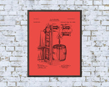 Load image into Gallery viewer, Vintage Beer Apparatus Patent Art Print: 7 Backgrounds (Digital Download)