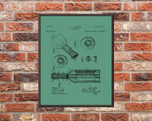 Load image into Gallery viewer, Vintage Beer Bottle Patent Art Print: Man Cave Decor (Digital Download)