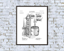 Load image into Gallery viewer, Vintage Beer Apparatus Patent Art Print: 7 Backgrounds (Digital Download)