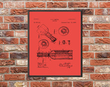Load image into Gallery viewer, Vintage Beer Bottle Patent Art Print: Man Cave Decor (Digital Download)