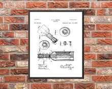 Load image into Gallery viewer, Vintage Beer Bottle Patent Art Print: Man Cave Decor (Digital Download)