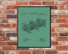 Load image into Gallery viewer, Vintage Whiskey Racks Patent Art Print - Home Bar Decor (Digital Download)