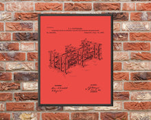 Load image into Gallery viewer, Vintage Whiskey Racks Patent Art Print - Home Bar Decor (Digital Download)