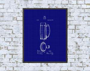 Beer Mug Patent Art Print: Vintage Blueprint Decor (Digital Download)
