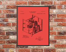 Load image into Gallery viewer, Vintage Alcohol Still Patent Art Print: Customizable Backgrounds (Digital Download)