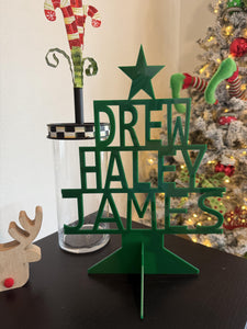Personalized Acrylic Family Christmas Tree: Custom Holiday Keepsake