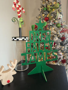 Personalized Acrylic Family Christmas Tree: Custom Holiday Keepsake