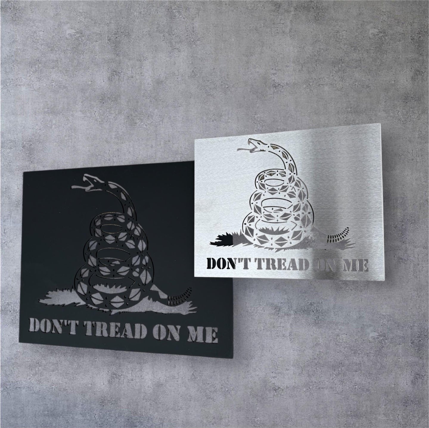 Gadsden Flag Stencil: Laser Cut Steel or Aluminum - Don't Tread On Me