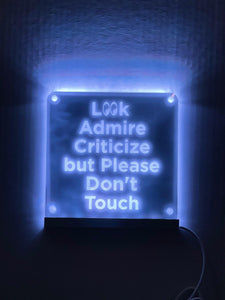 Car Show 'Do Not Touch' LED Sign: 7-Color USB Light