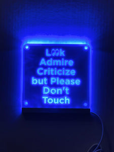 Car Show 'Do Not Touch' LED Sign: 7-Color USB Light