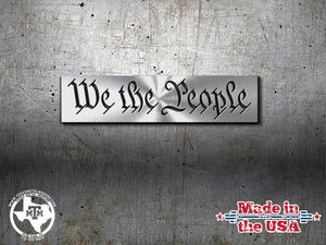 Steel or Aluminum We The People Stencil for Wood American Flag Makers – Durable Router and Paint Stencil