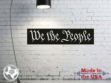 Load image into Gallery viewer, Steel or Aluminum We The People Stencil for Wood American Flag Makers – Durable Router and Paint Stencil