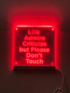 Car Show 'Do Not Touch' LED Sign: 7-Color USB Light