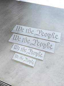 Steel or Aluminum We The People Stencil for Wood American Flag Makers – Durable Router and Paint Stencil