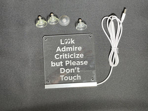 Car Show 'Do Not Touch' LED Sign: 7-Color USB Light