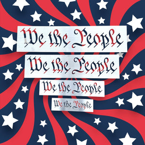 Steel or Aluminum We The People Stencil for Wood American Flag Makers – Durable Router and Paint Stencil