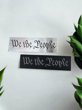 Load image into Gallery viewer, Steel or Aluminum We The People Stencil for Wood American Flag Makers – Durable Router and Paint Stencil