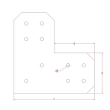 Load image into Gallery viewer, Chamfered Design L Bracket for 8&quot; Post, 8x8 L Support Bracket, Pergola Bracket, 8 inch Post Bracket, 8x8 L Bracket, Truss Plate