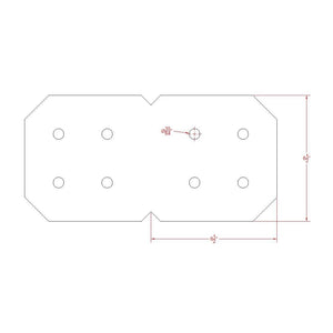 90 Degree Chamfered Design Angle Bracket for 8" Wood Post, 8x8 Angle Bracket, Wood Post Bracket, Angle Support Bracket, Pergola Bracket