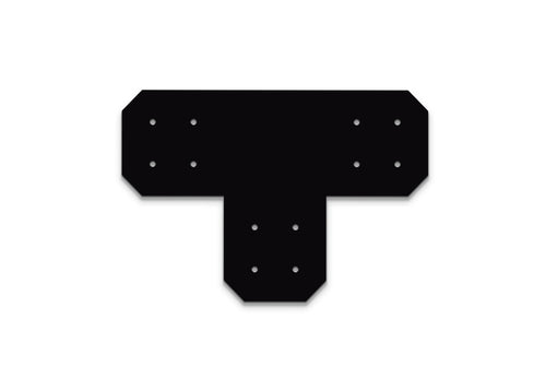Chamfered Design T Bracket for 6x6 Post, 6 Inch T Bracket Bolt Plate, T Support Bracket, Pergola Bracket, 6 inch, Truss Plate